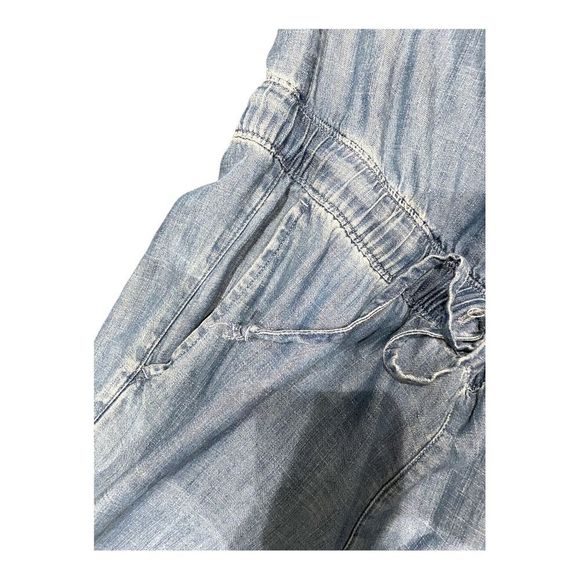 BANANA REPUBLIC DENIM CHAMBRAY STRAPLESS JOGGER ROMPER SIZE 2PETITE - Picture 5 of 16